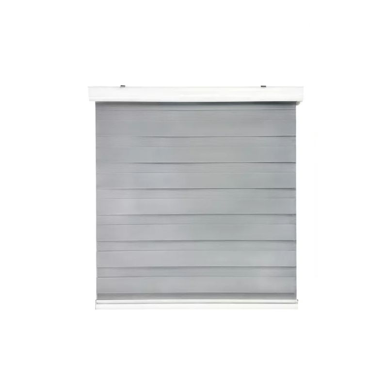 GENERICO - Cortina Roller Duo Zebra Día Noche 150x200cm Gris