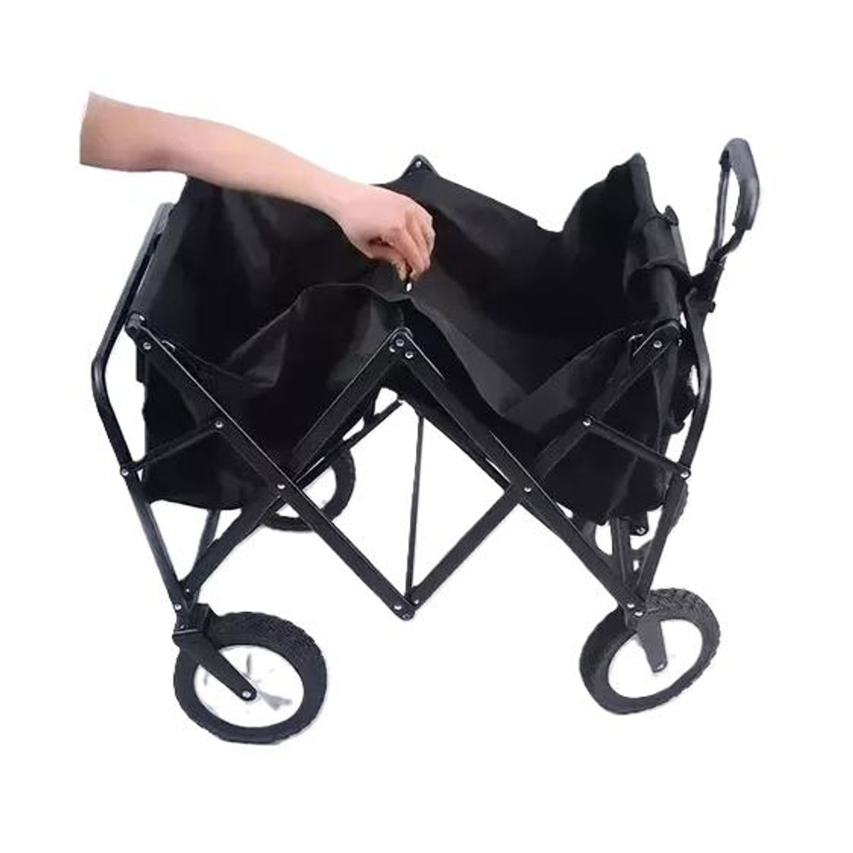 GENERICO - Carro de mano genérico para camping y aire libre color negro