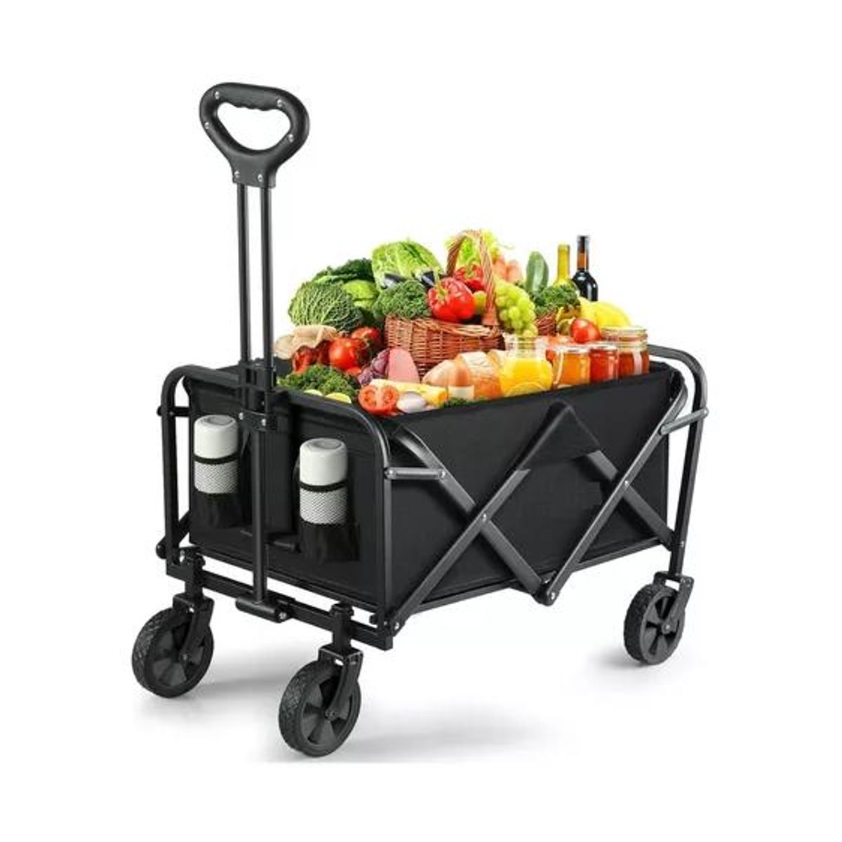 GENERICO - Carro de mano genérico para camping y aire libre color negro