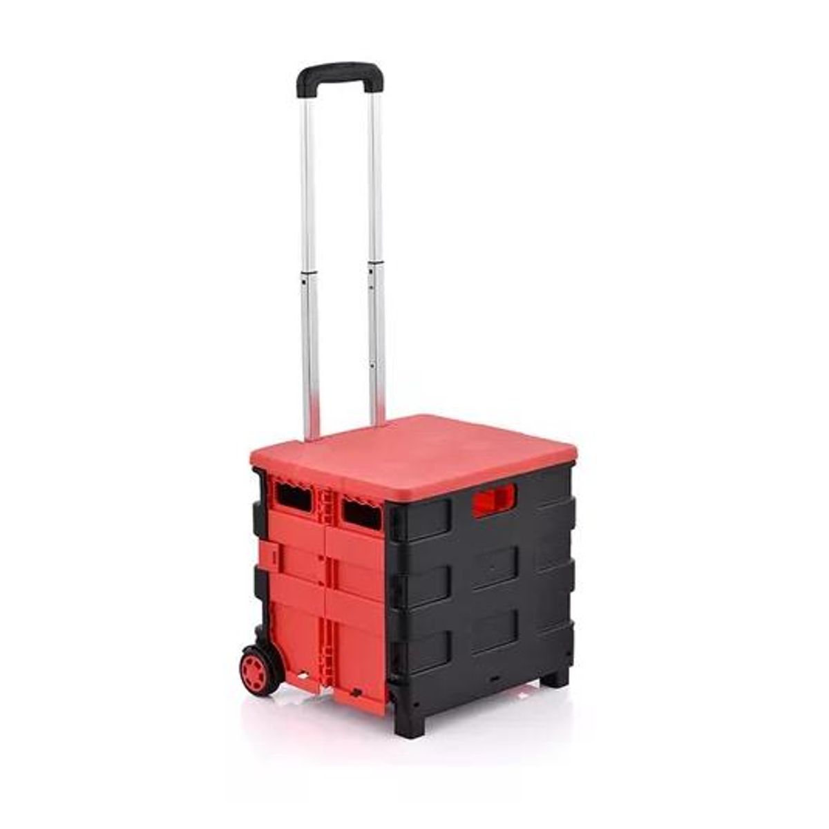 GENERICO - Carrito De Compras Plegable Multiuso Rojo