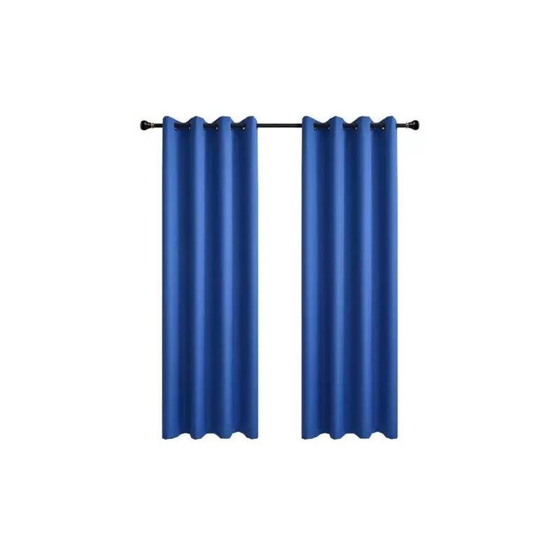 GENERICO - Cortina Lino Con Blackout Engomado Térmica 140x220 Azul