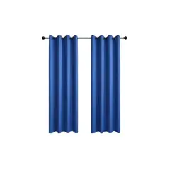 GENERICO - Cortina Lino Con Blackout Engomado Térmica 140x220 Azul