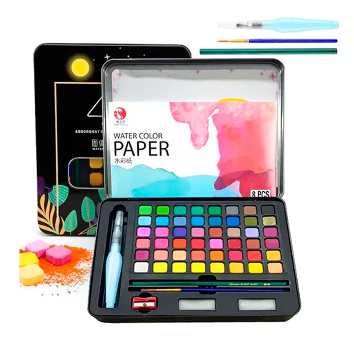 OFERTABKN - Kit Acuarelas Profesionales Pintura Acuarela Art 48 Colores