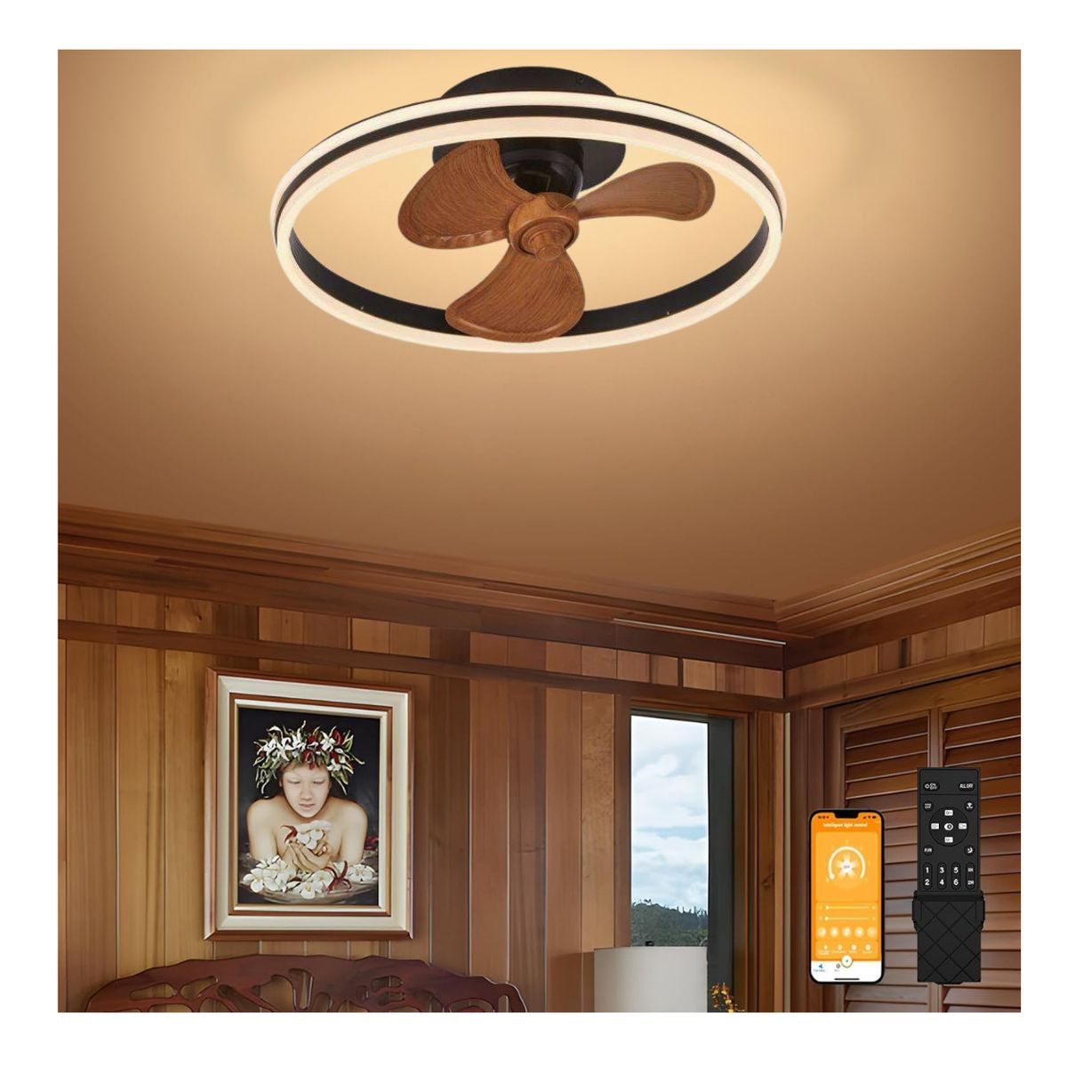 GENERICO - Nordik Breeze Lampara Ventilador