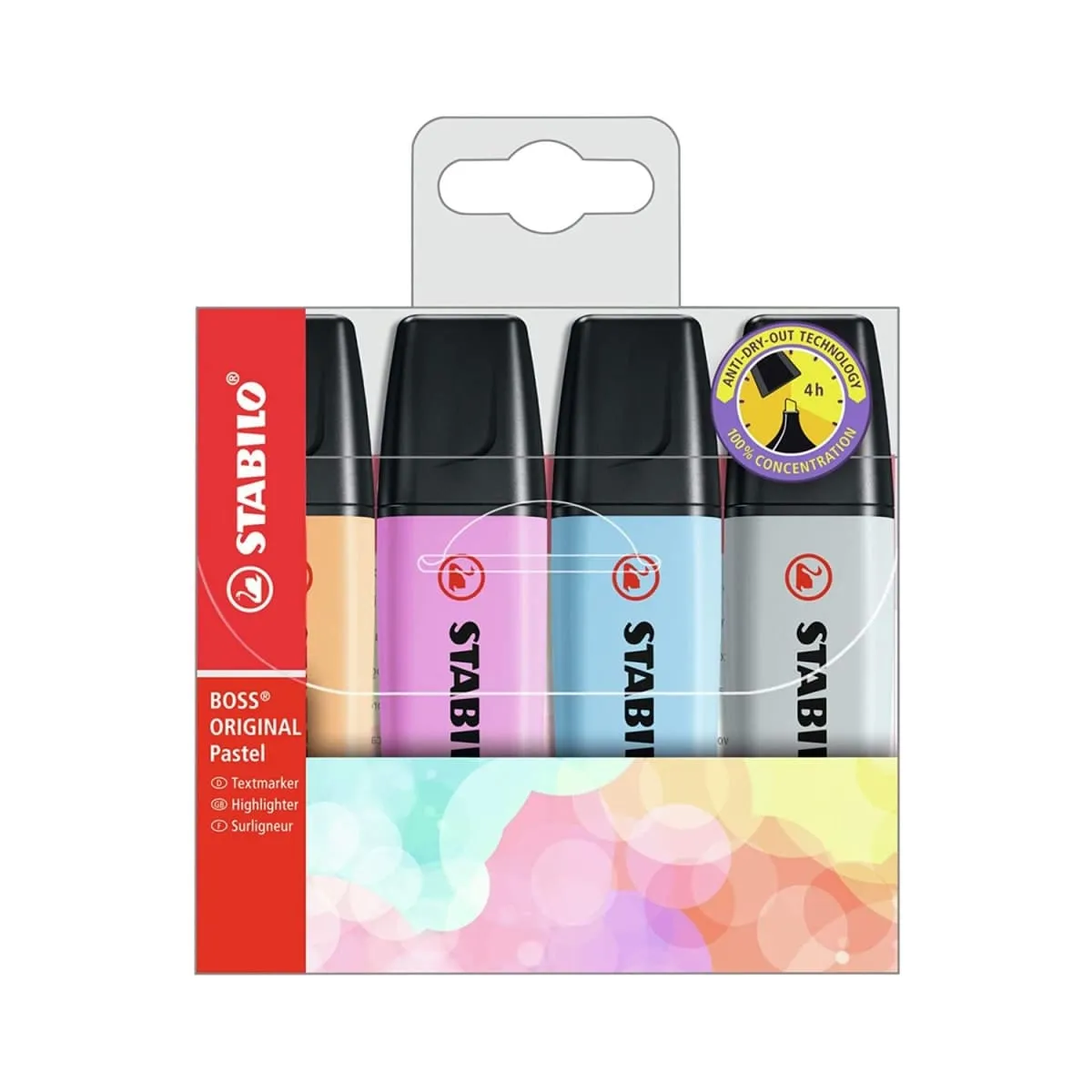 STABILO - Set de 4 Destacadores Stabilo Boss Original Pastel