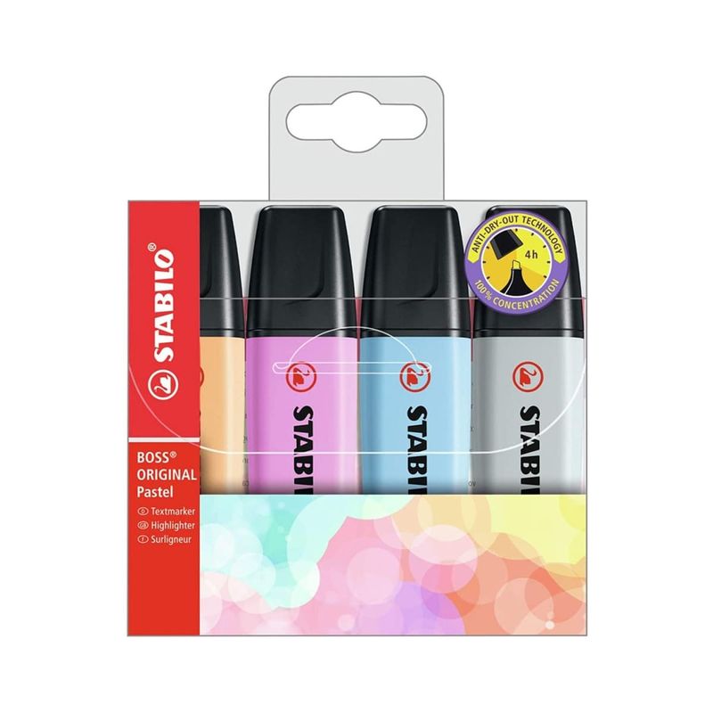 STABILO - Set de 4 Destacadores Stabilo Boss Original Pastel