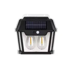 GENERICO - Lampara estaca solar para jardin exterior 2 focos con sensor