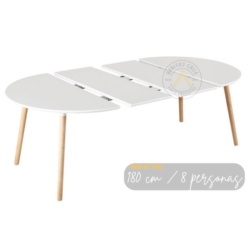GENERICO - Mesa Extensible Blanca 100-180 CMExpandible