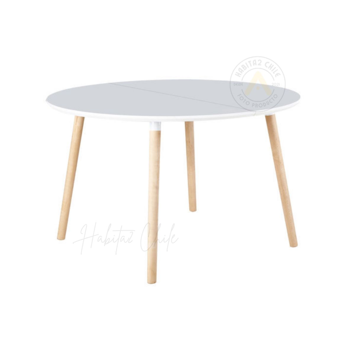HABITA2 CHILE - Mesa Extensible Blanca 100-180 cm