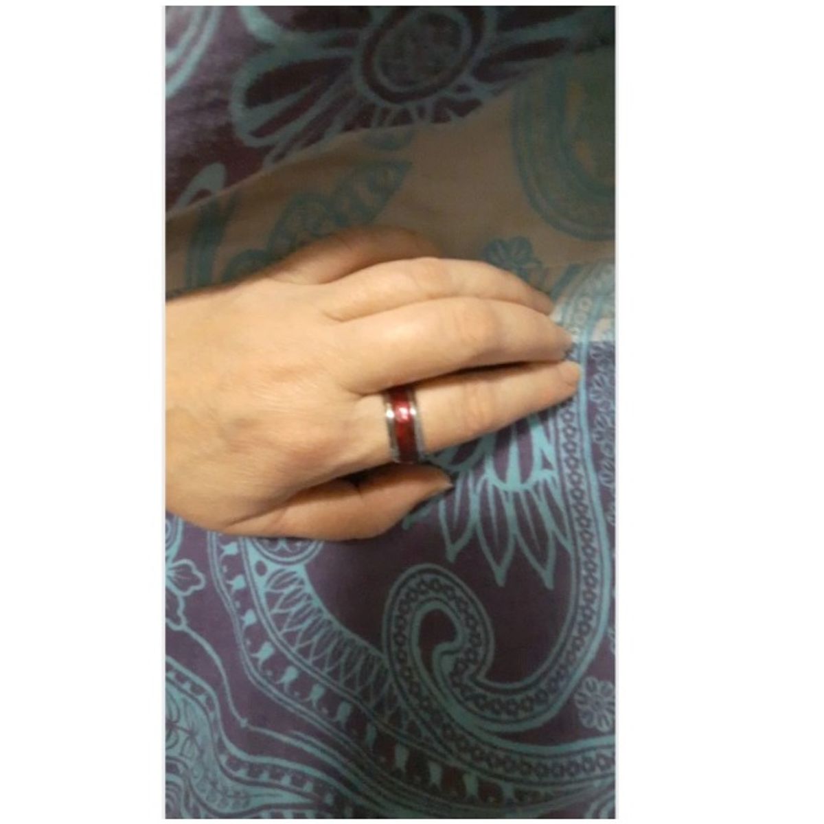 GENERICO - Anillo Titanio Rojo Anillos Juveniles  Acero Inoxidable Hombre, Dama