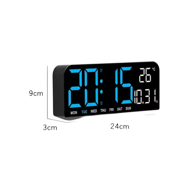 GENERICO - Reloj Despertador Luz Led Digital De Mesa Y Pared Med