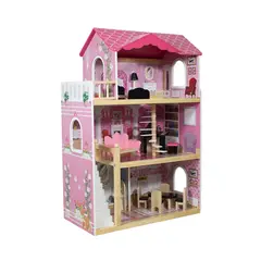 BEBESIT - Casa de Muñecas + Muebles Madera Montessori Encantada