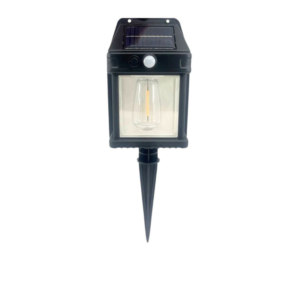 GENERICO - Lampara estaca solar para jardin exterior 1 foco con sensor