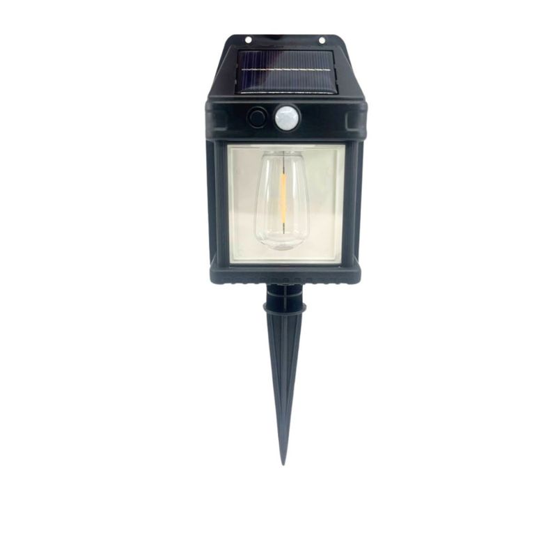 GENERICO - Lampara estaca solar para jardin exterior 1 foco con sensor