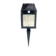 GENERICO - Lampara estaca solar para jardin exterior 1 foco con sensor
