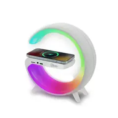 MLAB - Parlante My Lil G Cargador Inalámbrico + Luz RGB + Reloj + Alarma