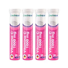 NUTRAZUL - VITAMINA C 1000 MG - PACK 4 UNIDADES - SABOR BERRIES