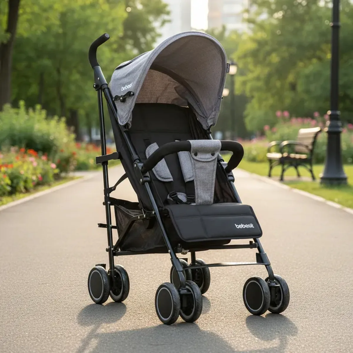 BEBESIT - Coche Paragua Khronos Gris Oscuro Bebesit