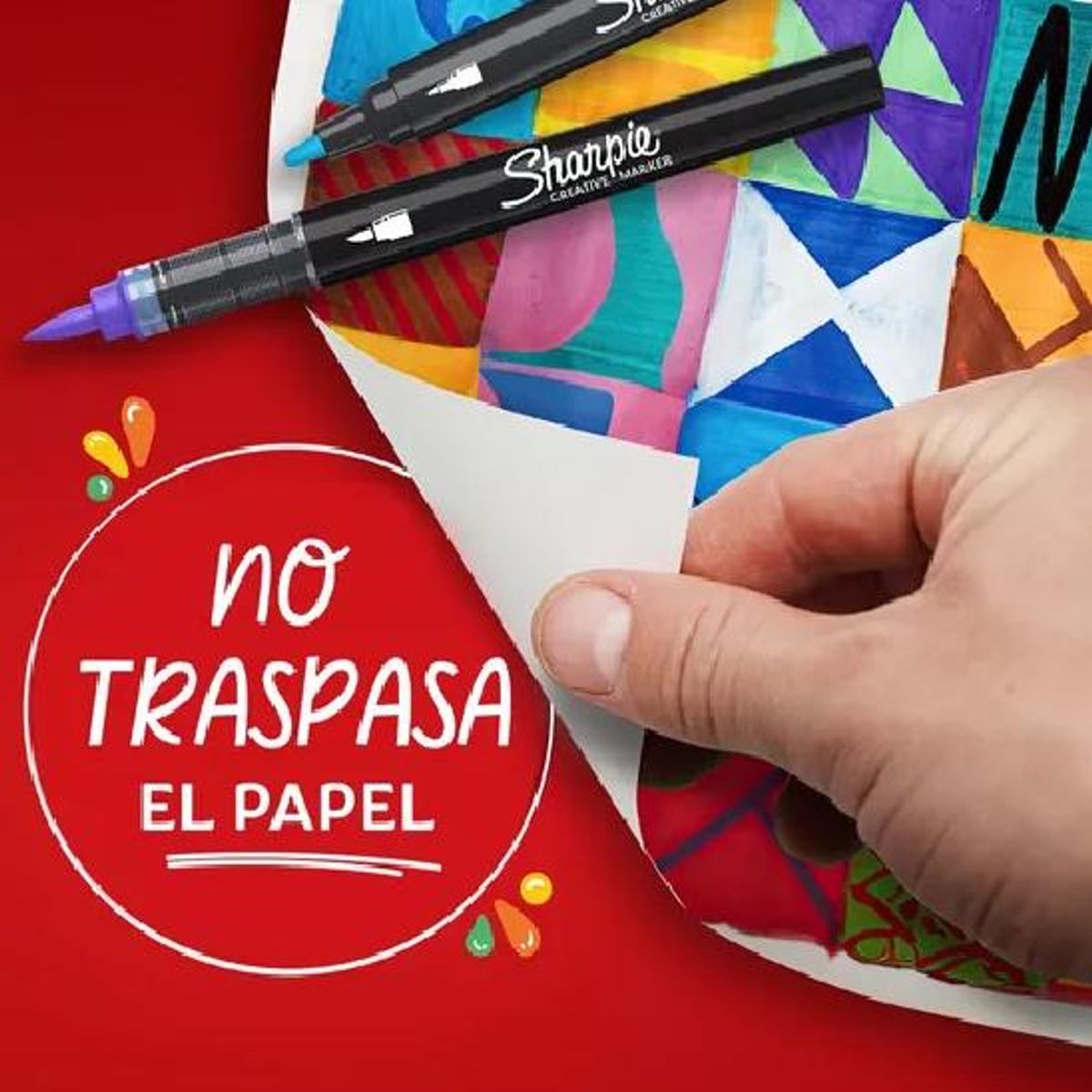 GENERICO - 12 Marcadores Sharpie Acrilicos Punta Bala Multicolor