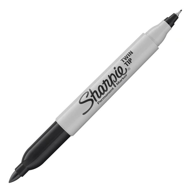 GENERICO - Marcador Permanente Sharpie Doble Punta Negro