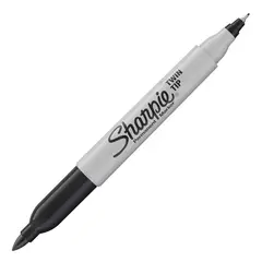 GENERICO - Marcador Permanente Sharpie Doble Punta Negro