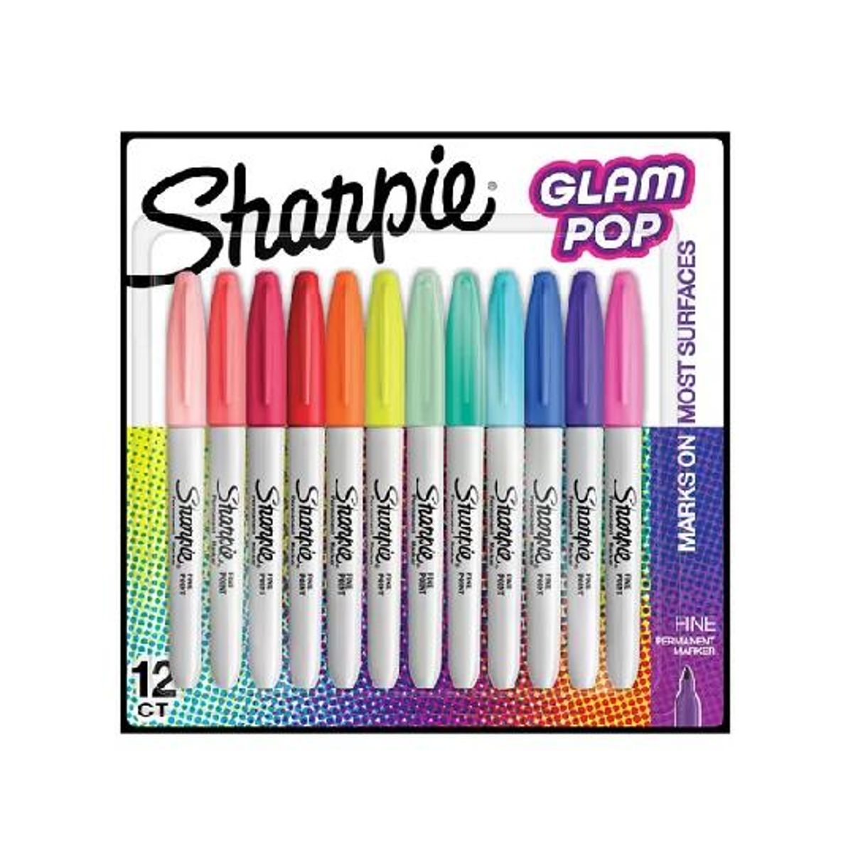 GENERICO - 12 Marcadores Sharpie Glam Pop Multicolor
