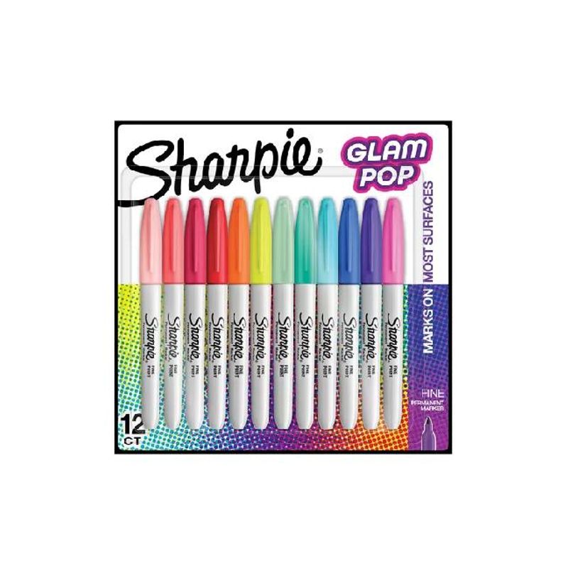 GENERICO - 12 Marcadores Sharpie Glam Pop Multicolor