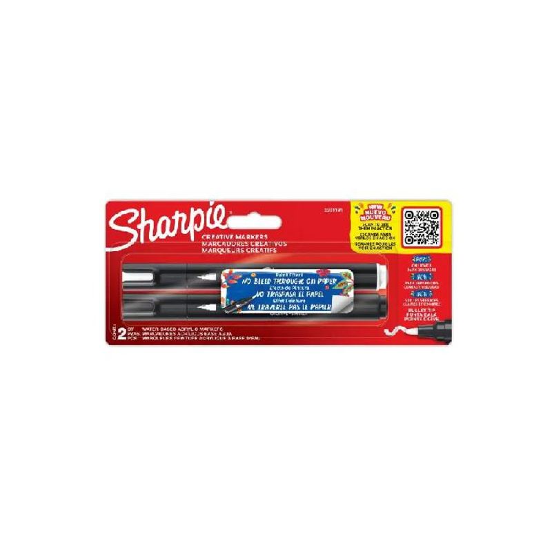 GENERICO - 2 Marcadores Sharpie Acrilicos Punta Bala Multicolor