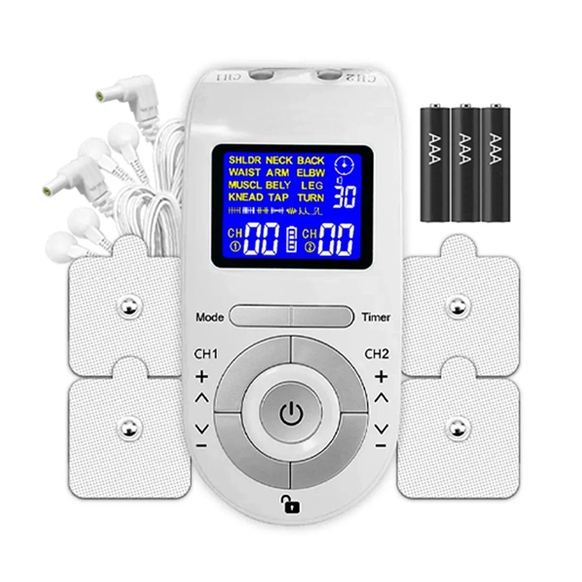 GENERICO - Tens + Electro Estimulador Ems 12 Programas As100b