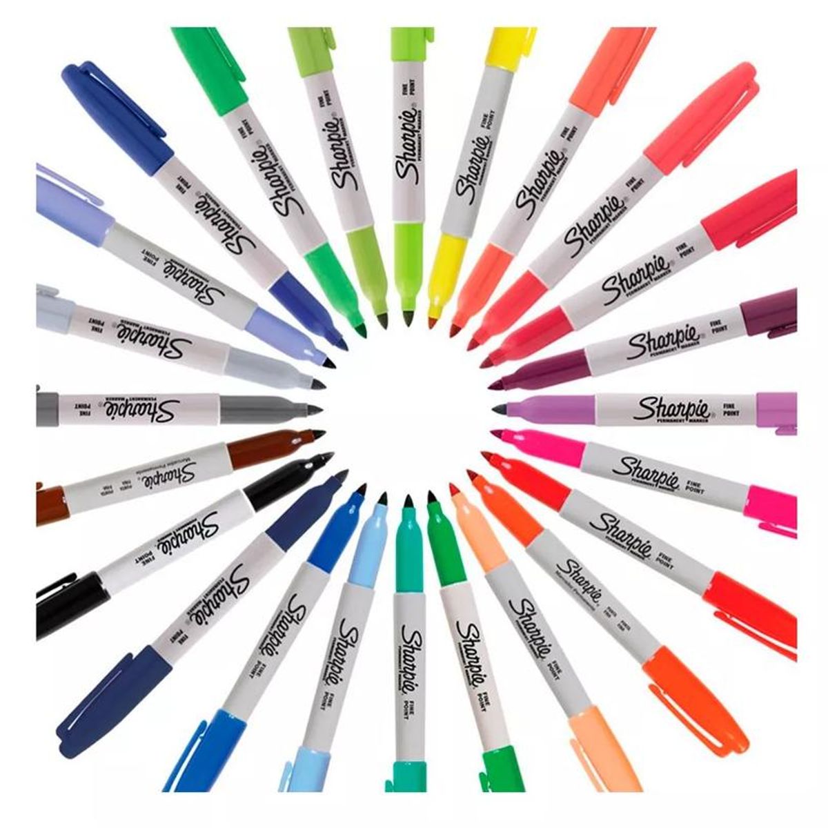 GENERICO - Set 24 Marcadores Sharpie Punta Fina Multicolor