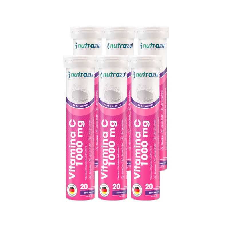 NUTRAZUL - Vitamina C 1.000 Mg - Pack 6 - Berries
