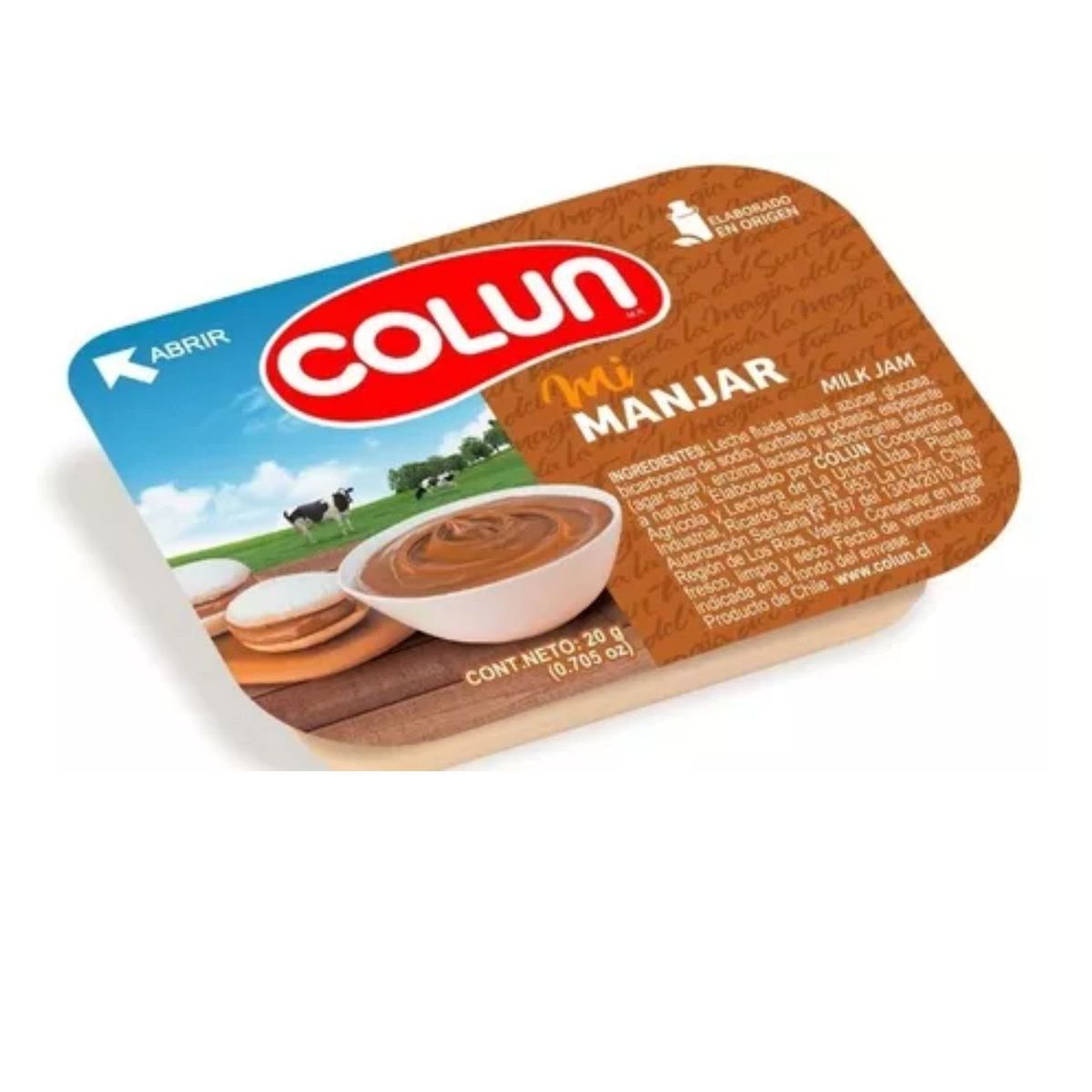 COLUN - Manjar Colun Tradicional Mini Porcion 120 Sachet 20 Gr