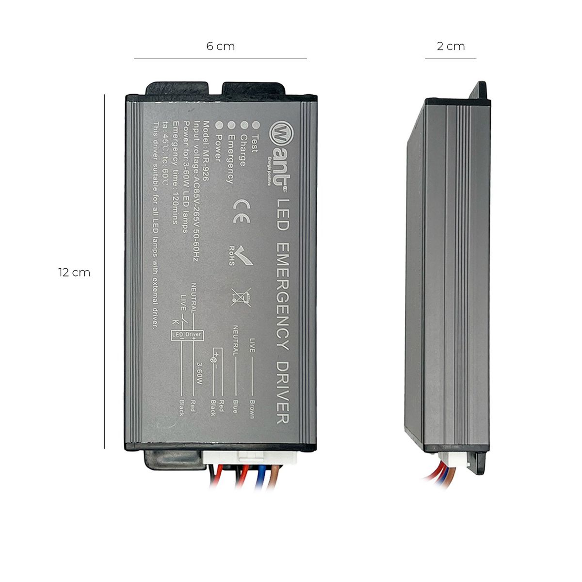 HB LEDS - Kit De Emergencia Para Panel LED Slim 3-60W