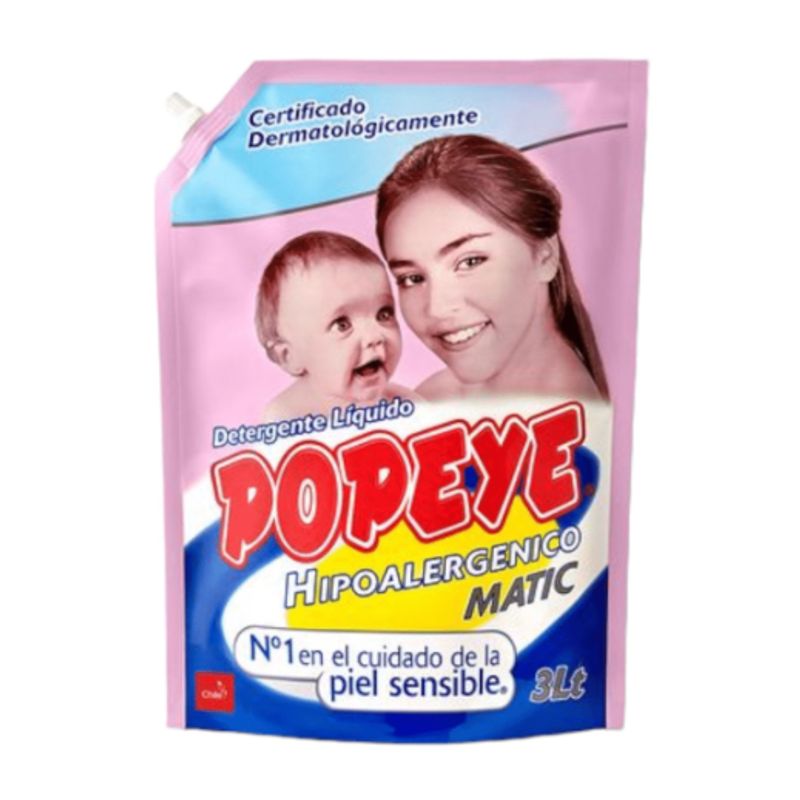 GENERICO - Detergente Liqui Popeye Hipoalergénico Bebe 3l