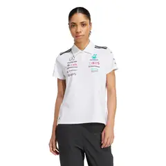 ADIDAS - Polera con Cuello Mercedes - AMG Petronas Formula One Team White
