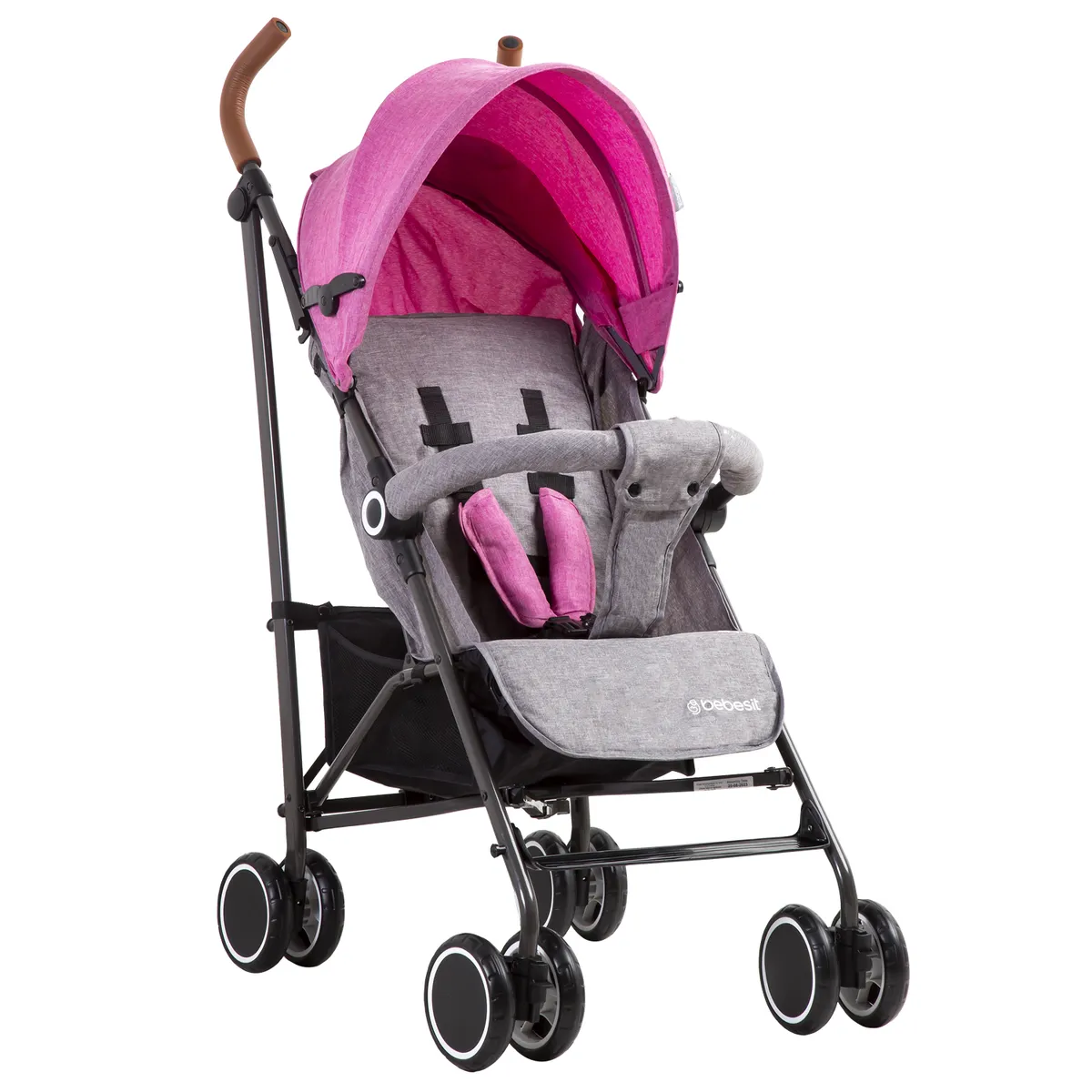 BEBESIT - Coche Paragua Clap - Melange Rosado