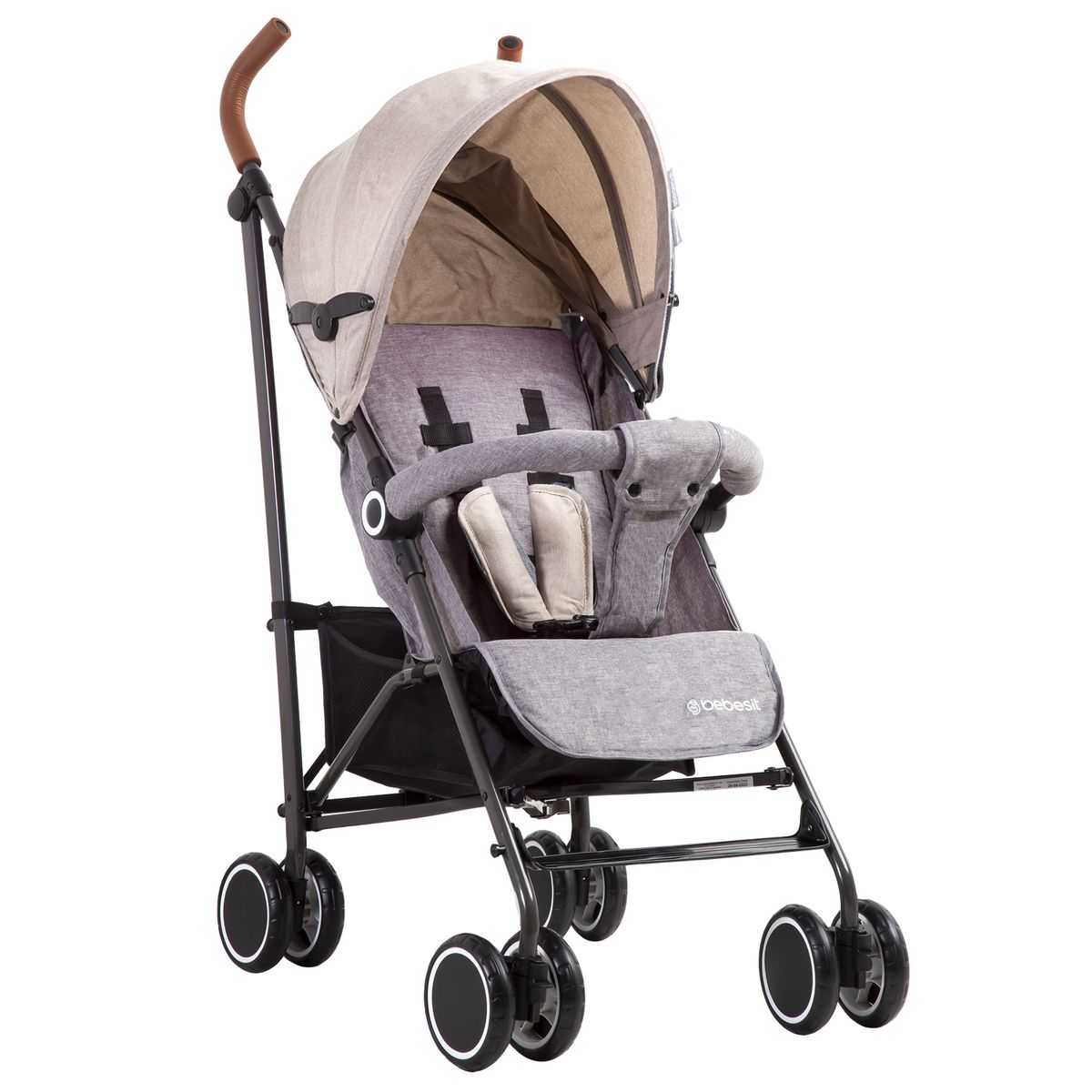 BEBESIT - Coche Paragua Clap Melange Beige