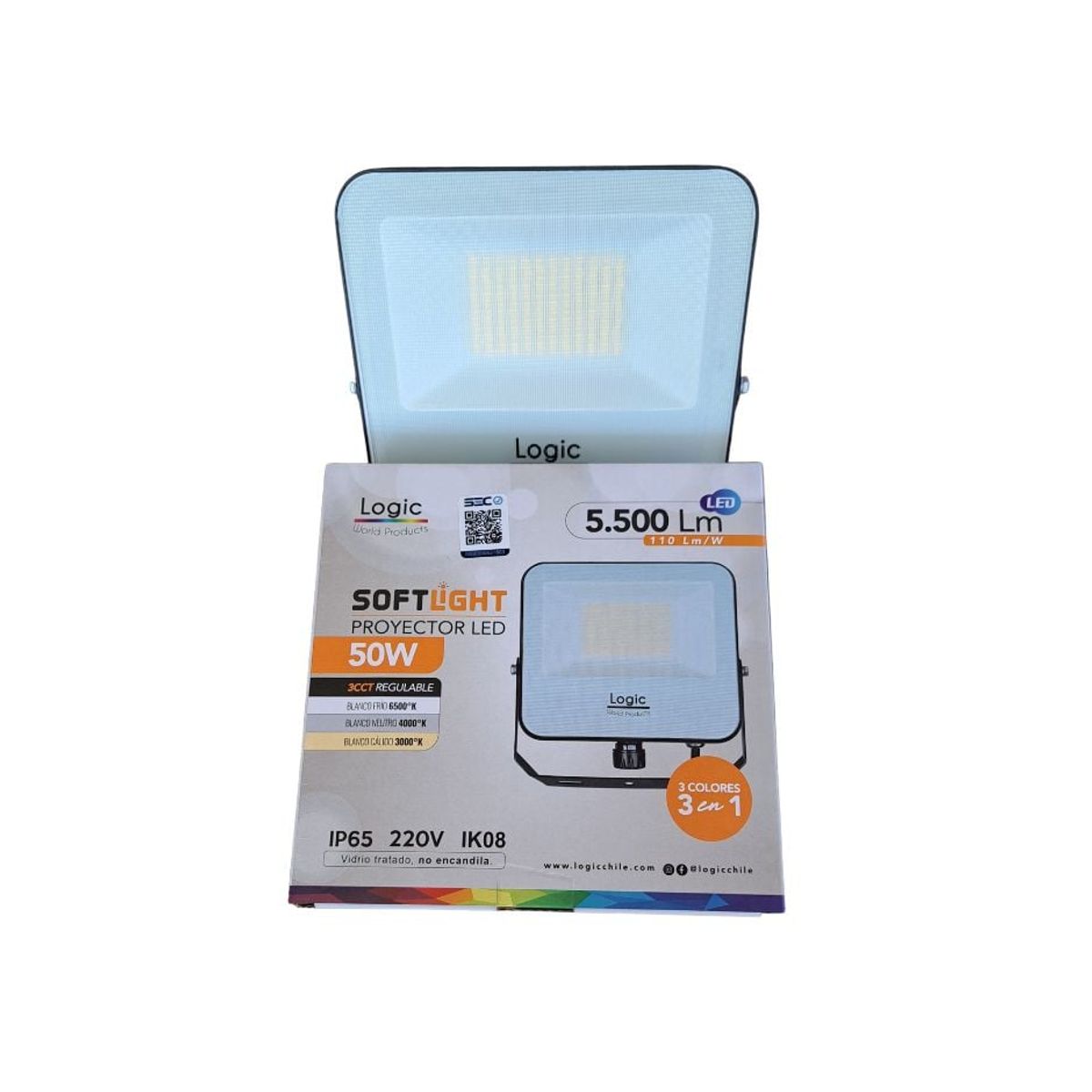 LOGIC - PROYECTOR LED SOFTLIGHT 3CCT 50W