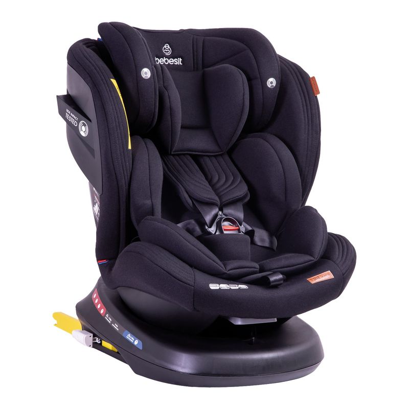BEBESIT - Silla de Auto Convertible Isofix Supra 360º Premium Negro