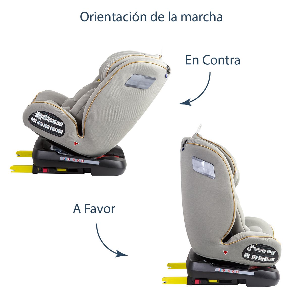 BEBESIT - Silla de Auto Convertible Supra 360° Gris claro