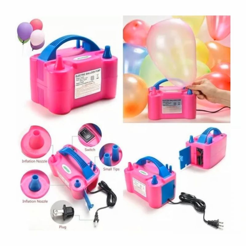GENERICO - INFLADOR DE GLOBOS ELECTRICOS 2 INYECTORES 600W