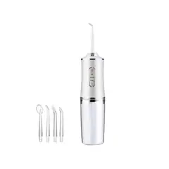 GENERICO - Limpiador Irrigador Bucal 4 Boquillas Portátil Recargable 230ml