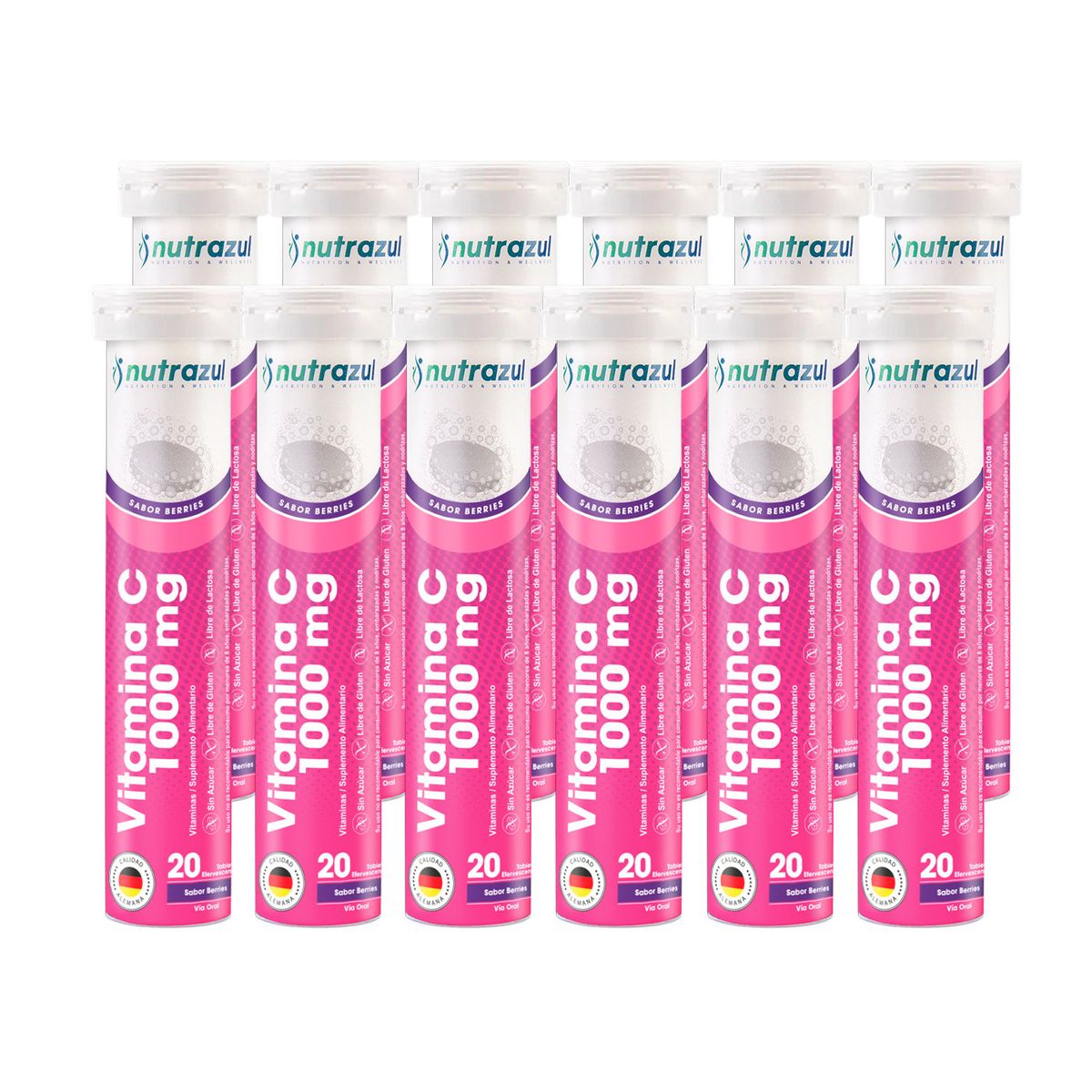 NUTRAZUL - Vitamina C 1.000 Mg - Pack 12 - Berries