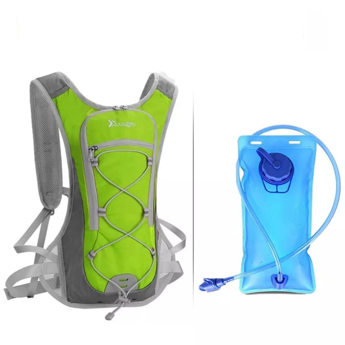 GENERICO - MOCHILA OUTDOOR CAMELBACK CON BOLSA 2 LITROS VERDE