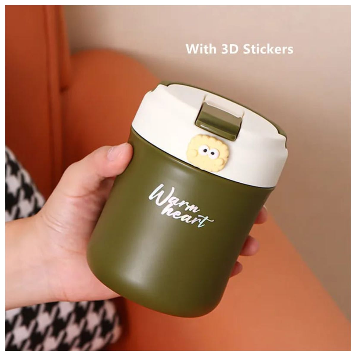 OEM - BOTELLA TERMICA CON TAPA 500 ML VERDE