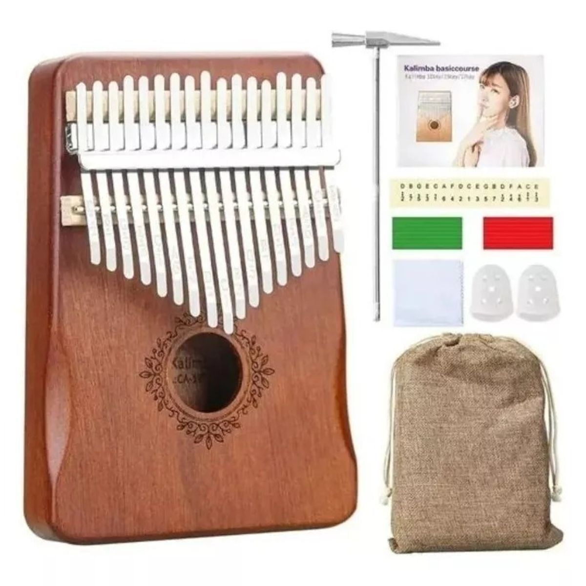 GENERICO - Kalimba Instrumento Musical 17 Tonos De Madera