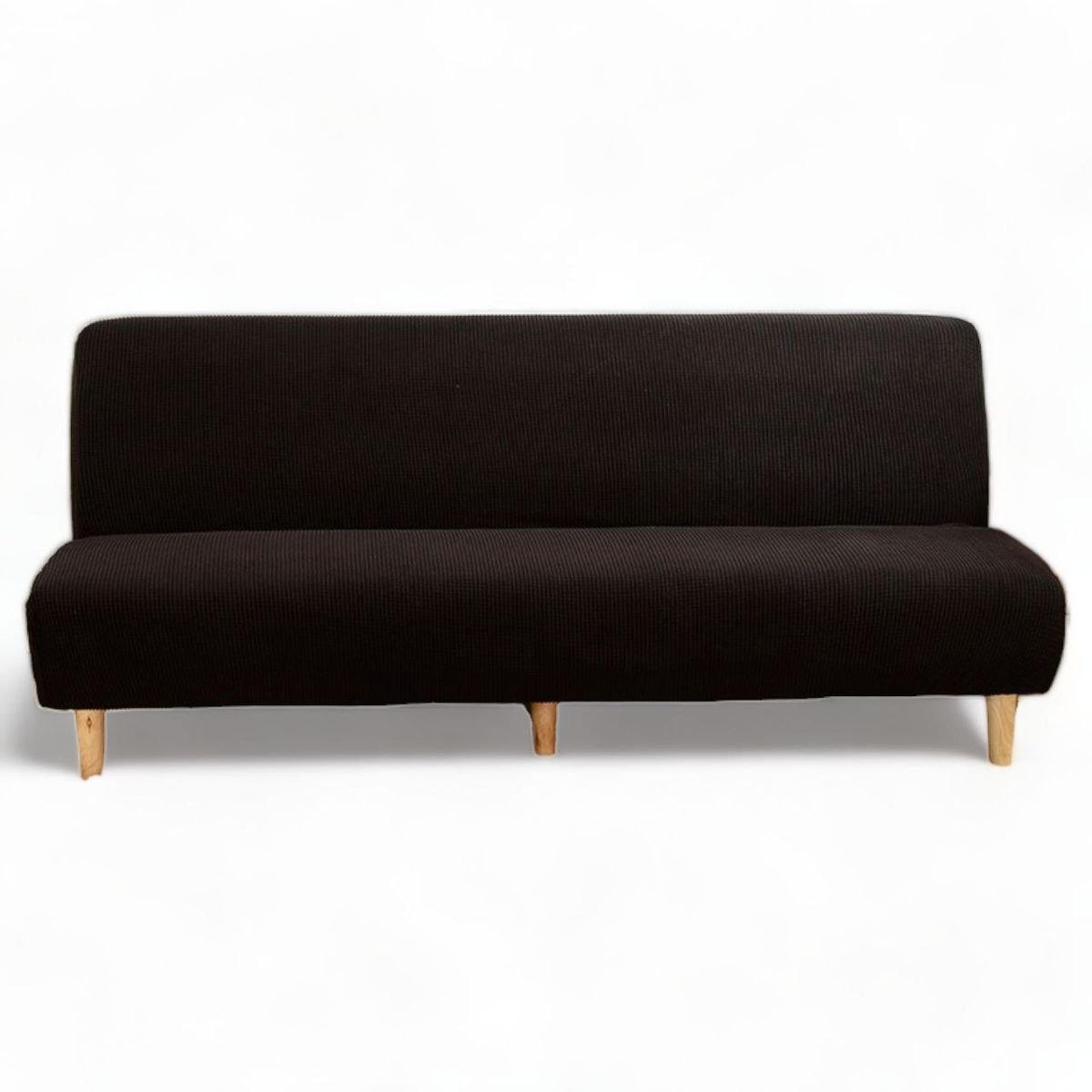 GENERICO - Funda Cubre Futon Cuadrille Elasticada Tela Gruesa Colores - Negro