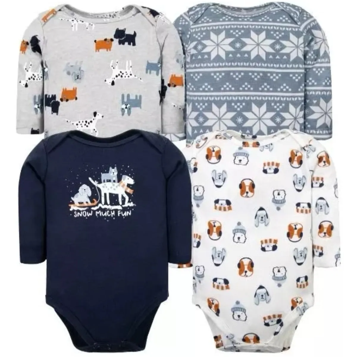 TEDMIMAK - Pack de 4 Bodies Perrito bebé