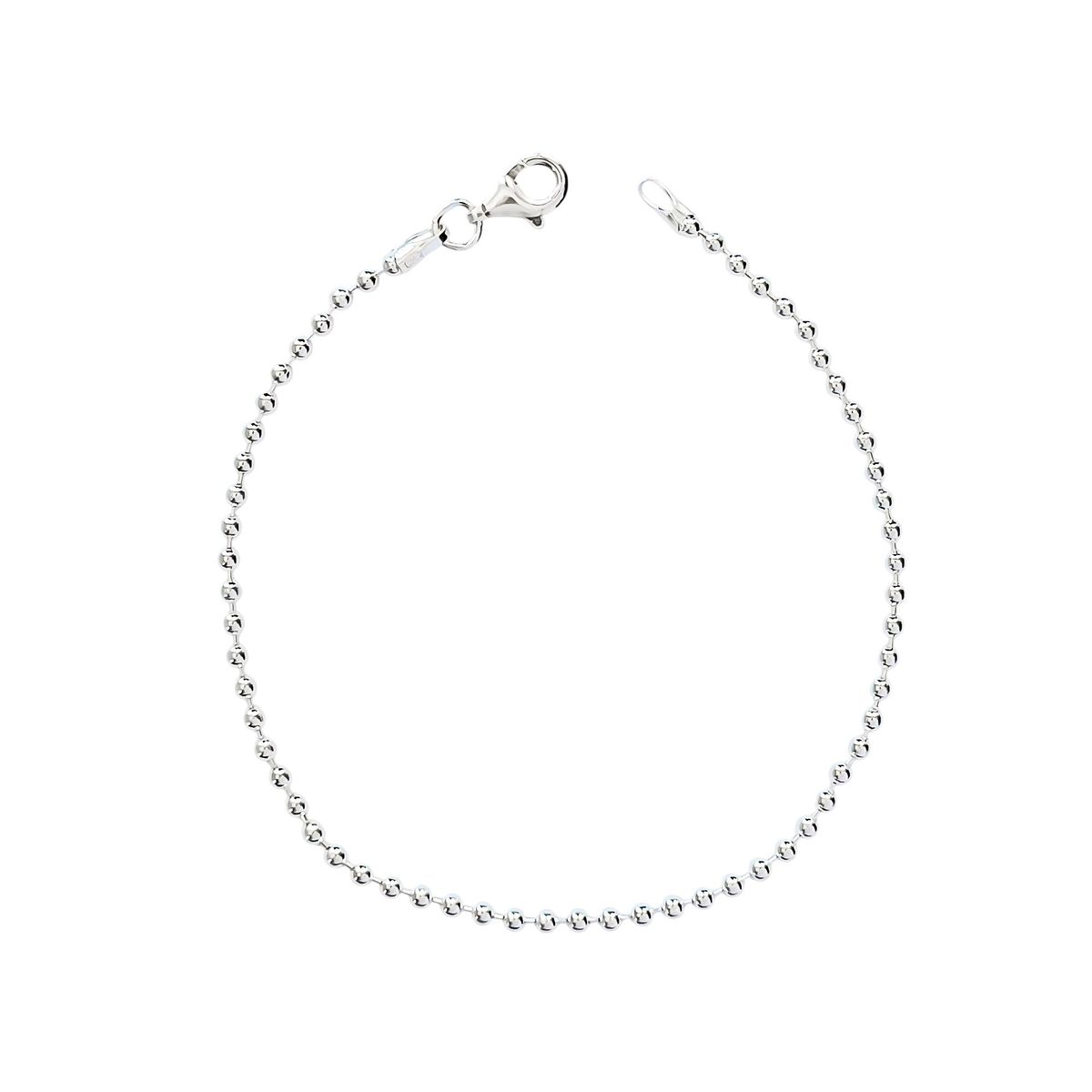 COGGIOLA - Pulsera Bolitas mini 2mm Plata Fina 925