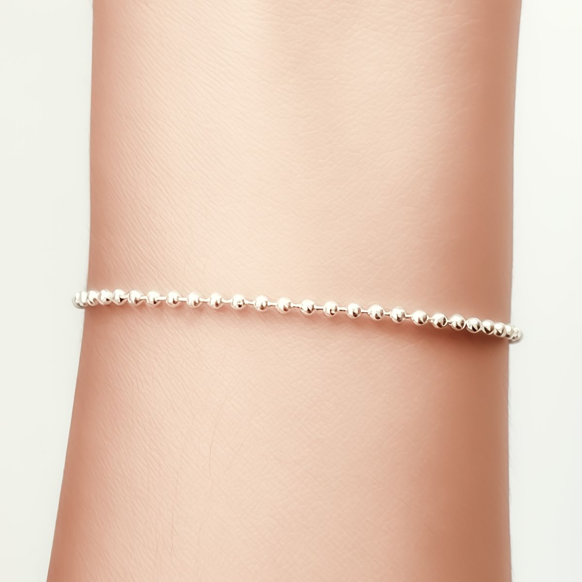 COGGIOLA - Pulsera Bolitas mini 2mm Plata Fina 925